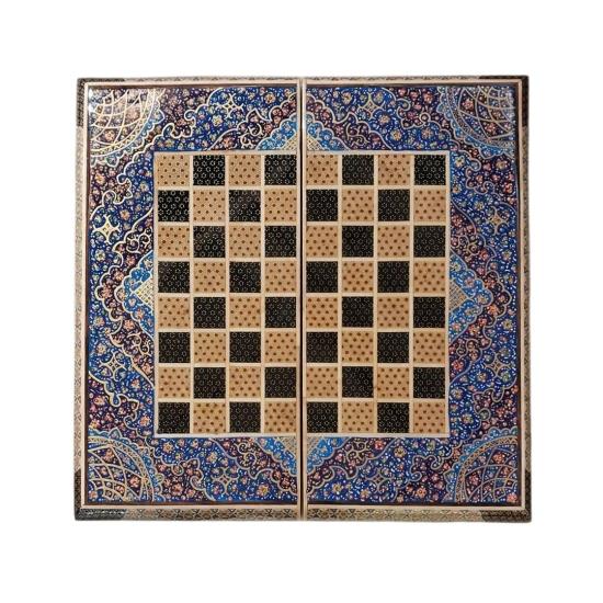 İran’ın El İşlemesi  Hatem Tavla ve Satranç(40 x 40) CM