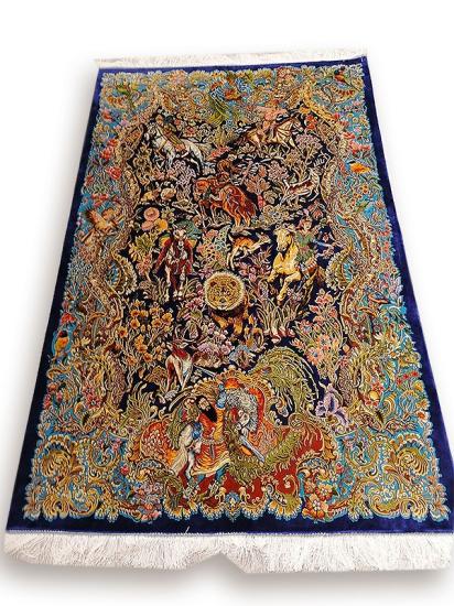 Pure Silk Machine Made Carpet 225 x 150 cm