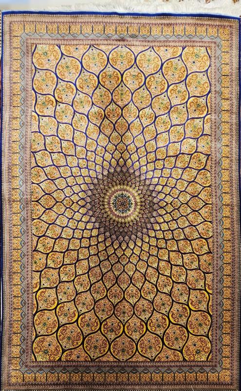 Multicolor Medallion Pattern Machine-Made Rug – 225×150 cm