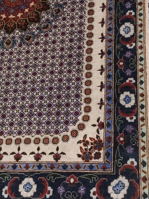 Afghan Handwoven silk Carpet (99 x 146) cm