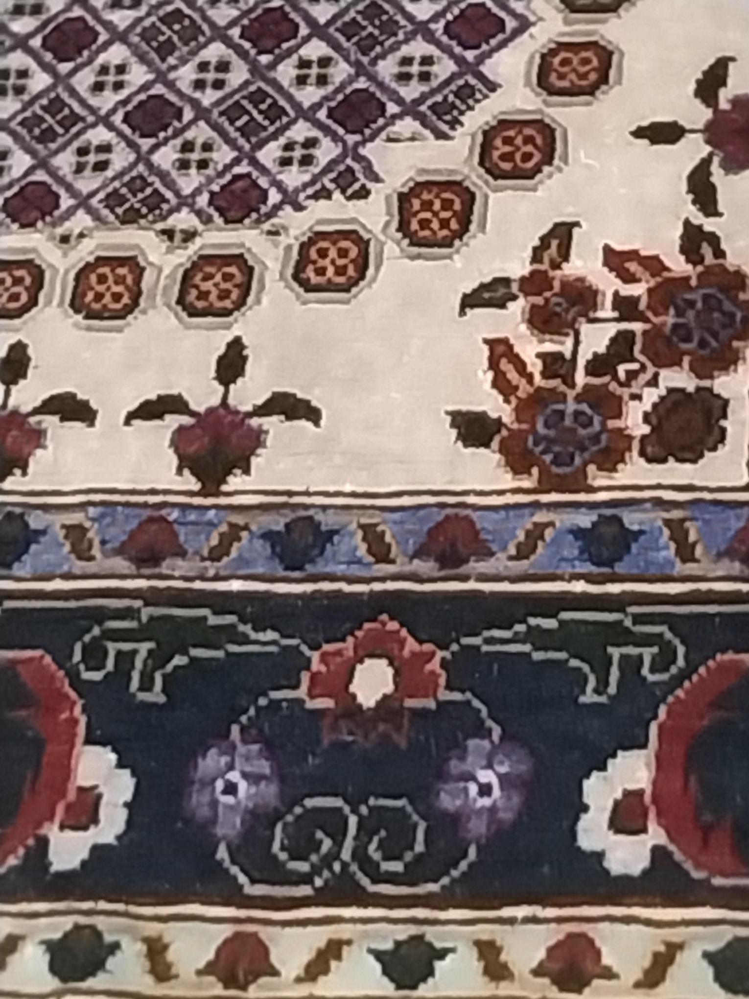 Afghan Handwoven silk Carpet (99 x 146) cm