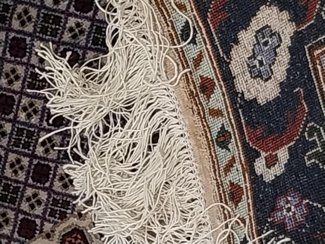 Afghan Handwoven silk Carpet (99 x 146) cm