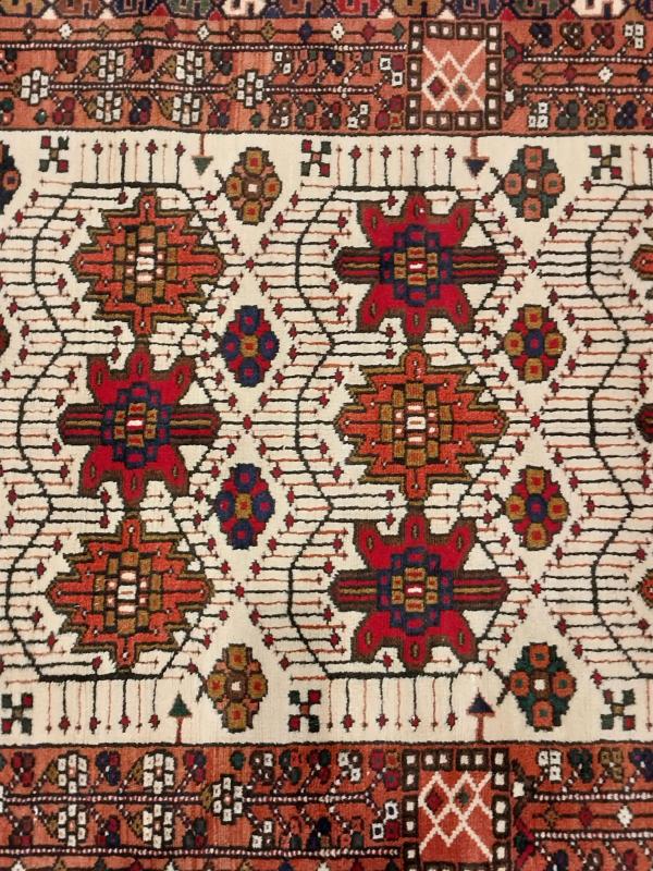 Iran’s Handwoven turkmen Carpet Size: (111 x 165) cm