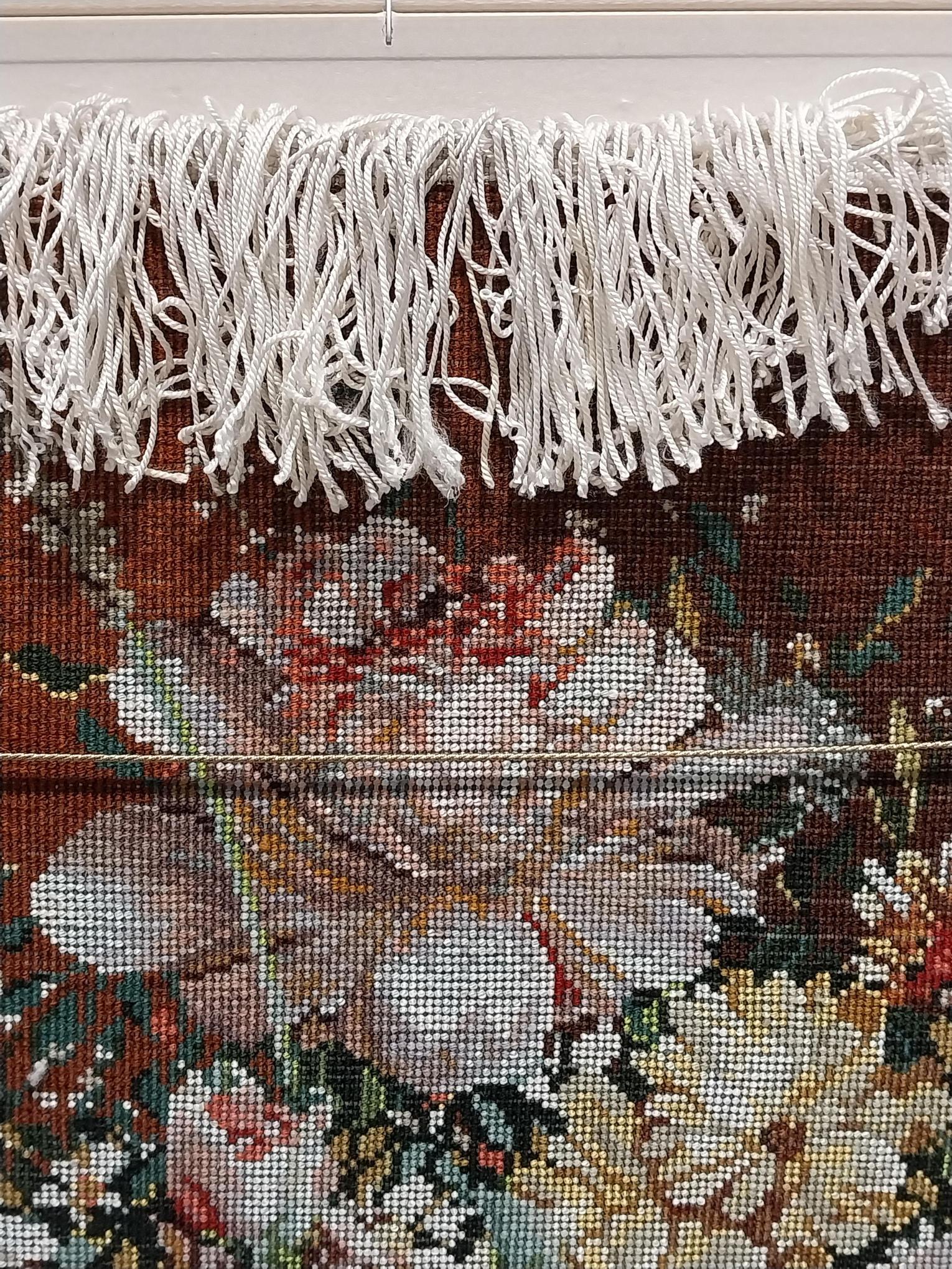 İran%20El%20Dokuması%20Tablo%20Halı%20(Çiçekler)%20Ebat:%20(49 x%2068)%20cm